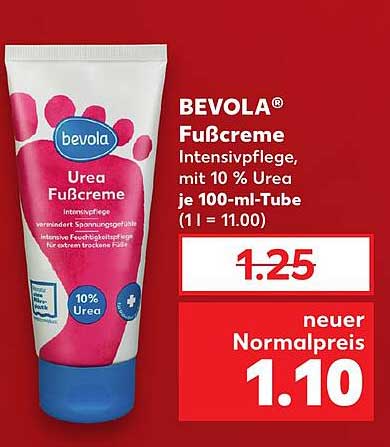 BEVOLA® Fußcreme Intensivpflege mit 10 % Urea