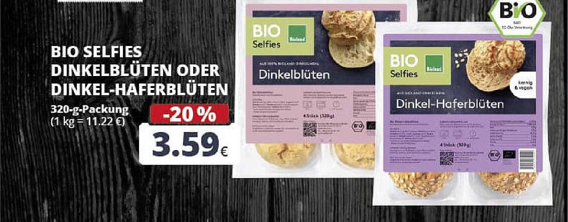 BIO Selfies Dinkelblüten oder Dinkel-Haferblüten 320-g-Packung