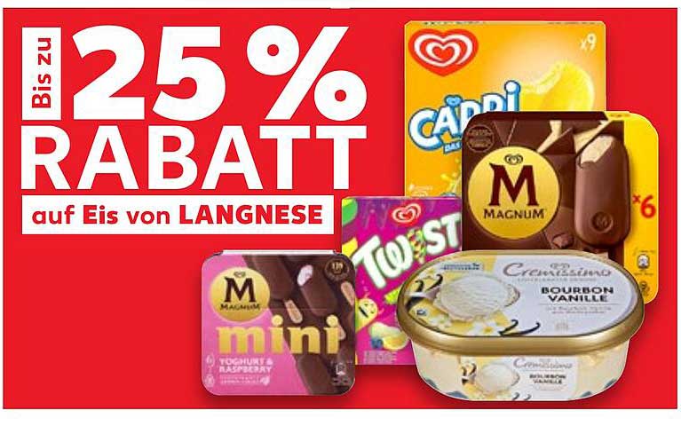 Bis zu 25 % Rabatt auf Eis von LANGNESE