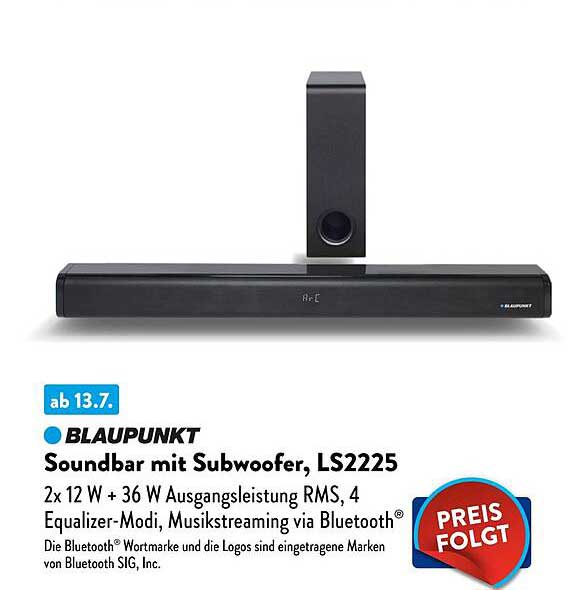 BLAUPUNKT Soundbar mit Subwoofer, LS2225