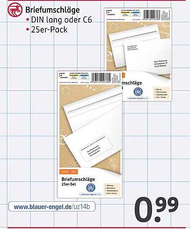 Briefoumschläge, 25er-Pack - ideal für Ihre Korrespondenz