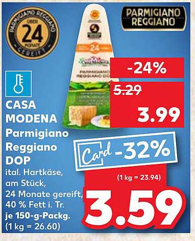 CASA MODENA Parmigiano Reggiano DOP - Am Stück