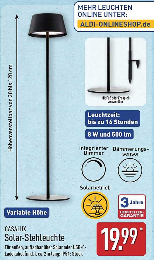 CASALUX Solar-Stehleuchte