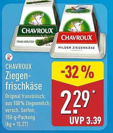 Chavroux Ziegenfrischkäse - Milder Ziegenkäse und feine Kräuter