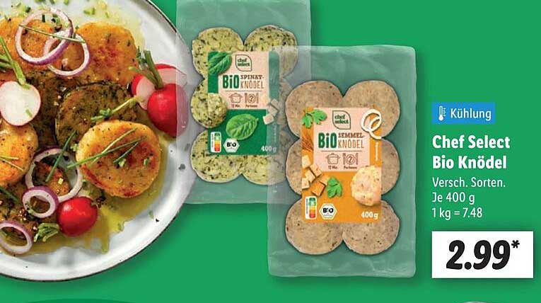 Chef Select Bio Knödel - Verschiedene Sorten 400g
