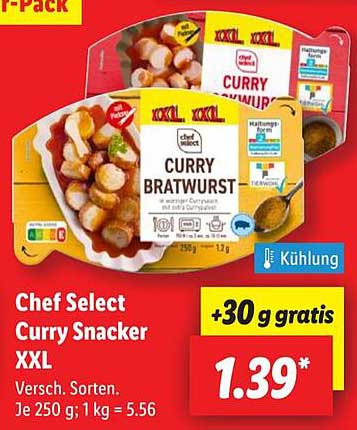 Chef Select Curry Snacker XXL - 250 g