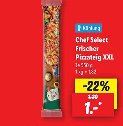Chef Select Frischer Pizzateig XXL 550 g