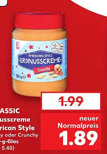 CLASSIC Erdnusscreme American Style 350 g