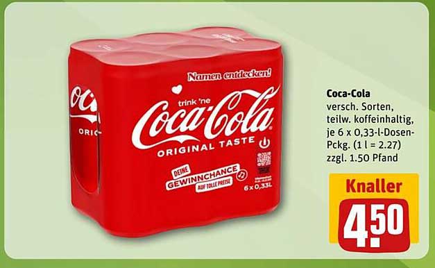 Coca-Cola 6 x 0,33l Dosen-Paket