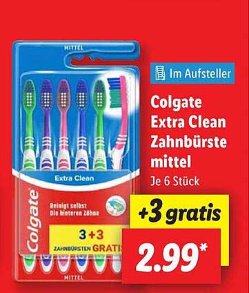 Colgate Extra Clean Zahnbürste mittel 6 Stück