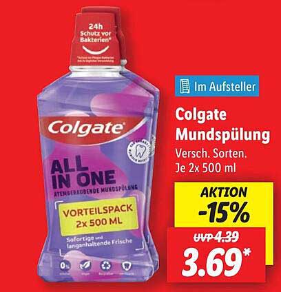 Colgate Mundspülung - Vorteilspack (2x 500 ml)