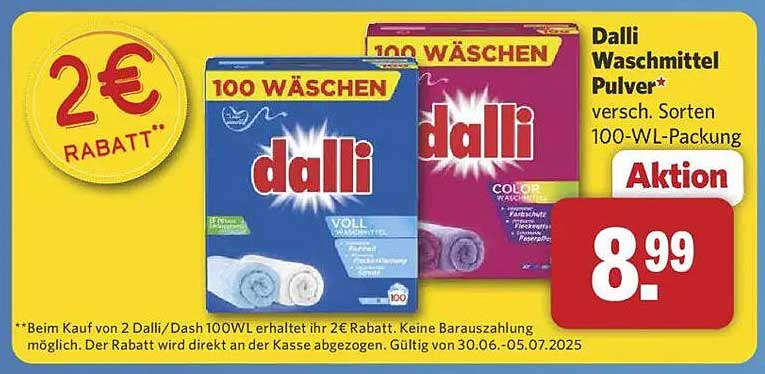 Dalli Waschmittel Pulver – 100 Wäschen