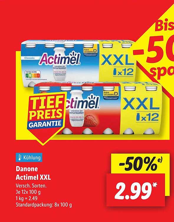 Danone Actimel XXL - Verschiedene Sorten