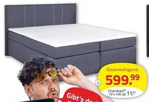Dauerniedrigpreis: Komfortable Boxspringbett