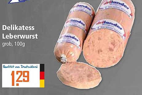Delikatess Leberwurst grob, 100g
