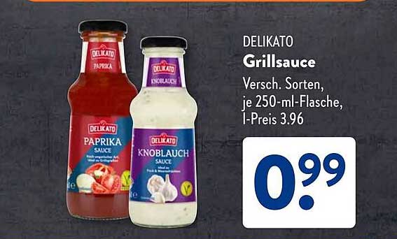 DELIKATO Grillsauce, Paprika & Knoblauch, 250-ml-Flasche