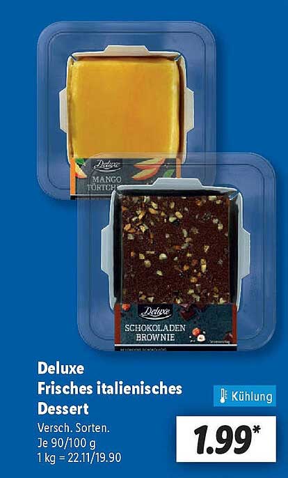 Deluxe Frisches italienisches Dessert – Verschiedene Sorten
