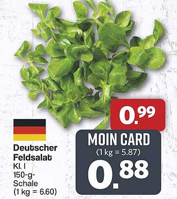 Deutscher Feldsalat Kl. I 150-g-Schale