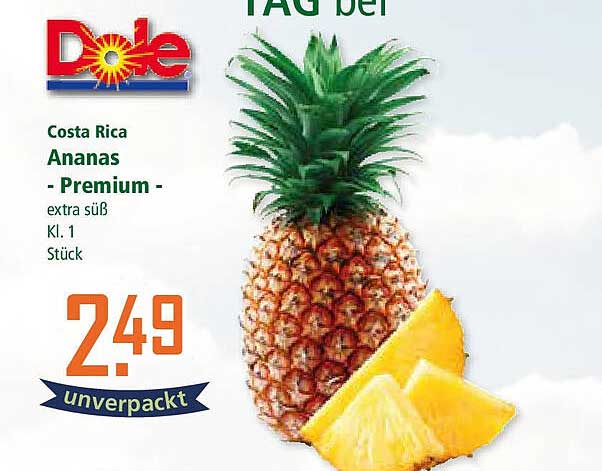 Dole Ananas - Premium - extra süß - Kl. 1 - Stück