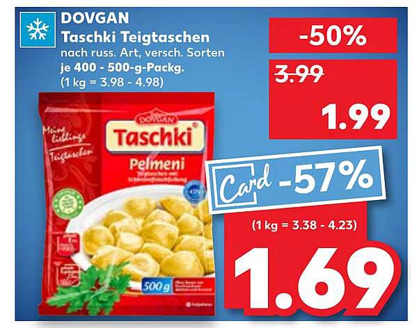 DOVGAN Taschki Teigtaschen nach russischer Art – 500 g Packung