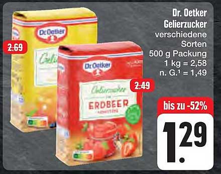 Dr. Oetker Gelierzucker verschiedene Sorten 500 g Packung
