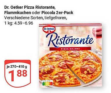Dr. Oetker Pizza Ristorante, Flammkuchen oder Piccola 2er-Pack