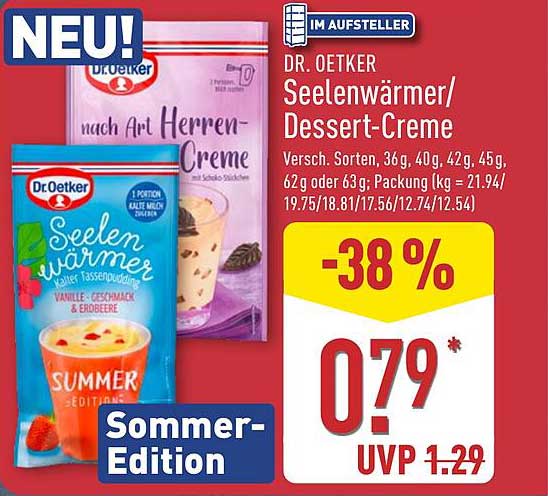 Dr. Oetker Seelenwärmer/Dessert-Creme - Sommer-Edition