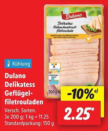 Dulano Delikatess Geflügelfiletrouladen