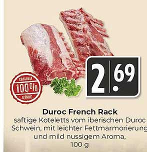 Duroc French Rack - Saftige Koteletts vom iberischen Duroc Schwein