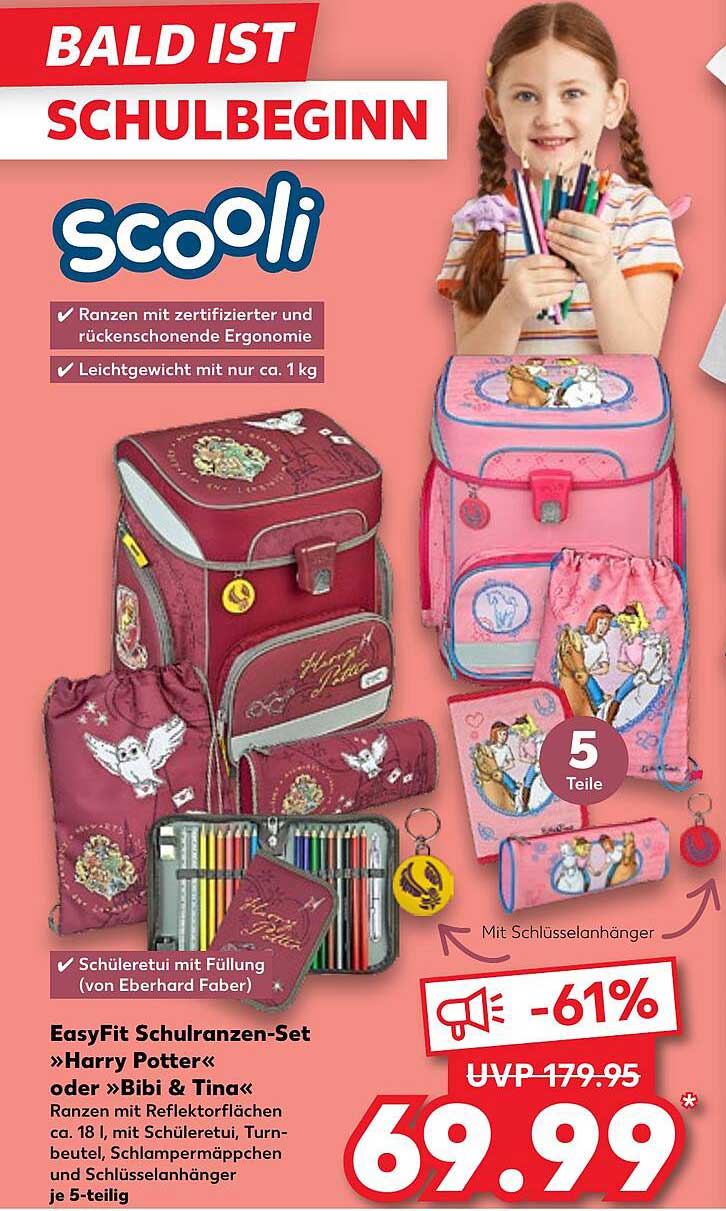 EasyFit Schulranzen-Set »Harry Potter« oder »Bibi & Tina«