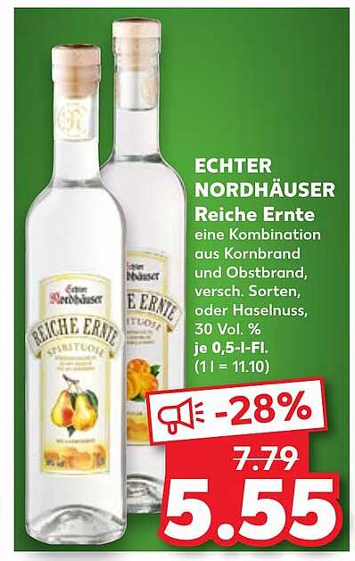 ECHTER NORDHÄUSER Reiche Ernte 0,5 l Fl.