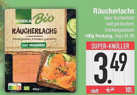 EDEKA BIO Räucherlachs 100g
