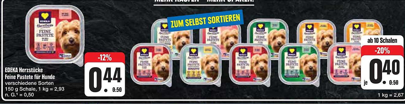 EDEKA Herzstücke Feine Pastete für Hunde