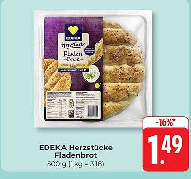 EDEKA Herzstücke Fladenbrot 500 g