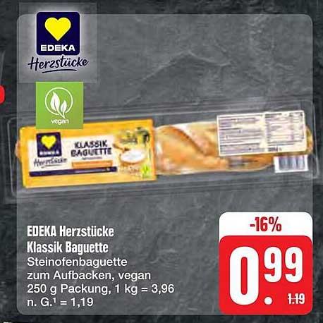 EDEKA Herzstücke Klassik Baguette