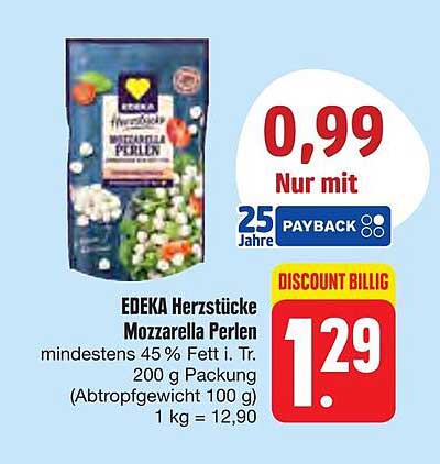 EDEKA Herzstücke Mozzarella Perlen