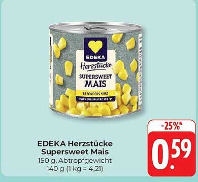EDEKA Herzstücke Supersweet Mais