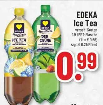 EDEKA Ice Tea verschiedene Sorten 1,5l PET-Flasche