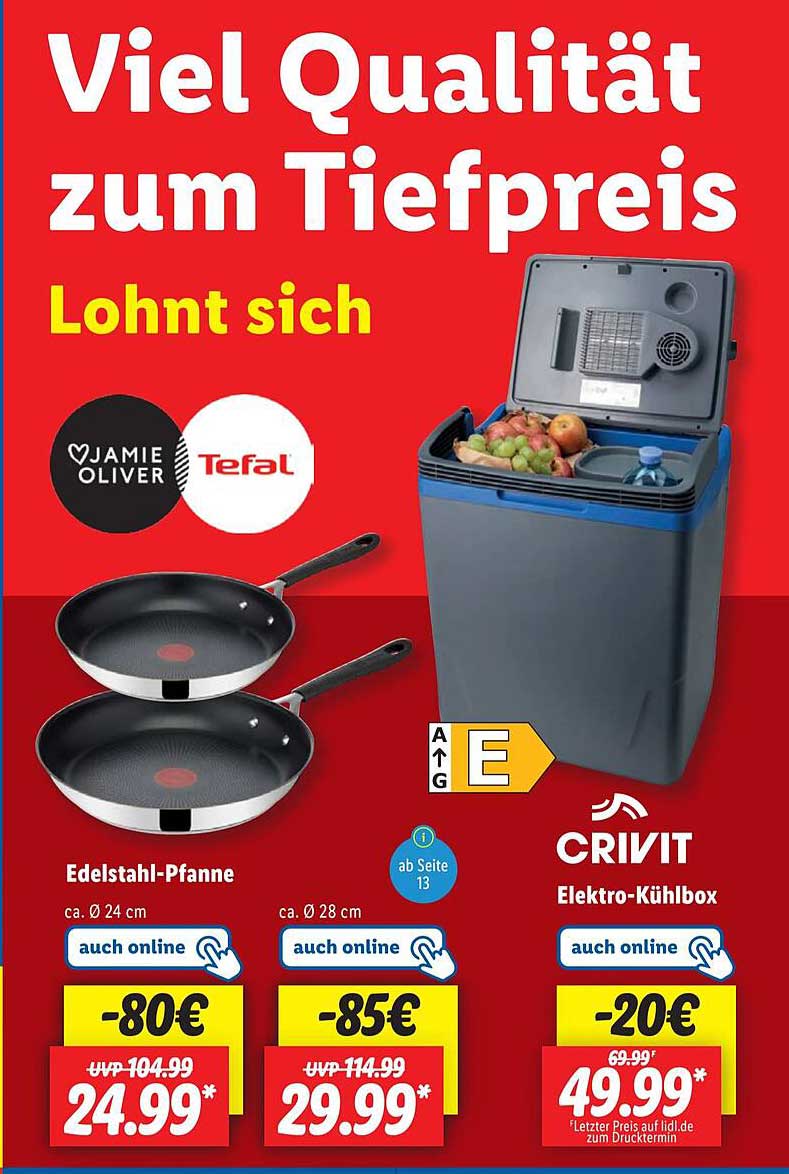 Edelstahl-Pfanne Ø 24 cm von Jamie Oliver und Tefal