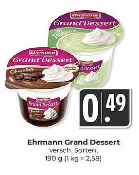 Ehrmann Grand Dessert – verschiedene Sorten