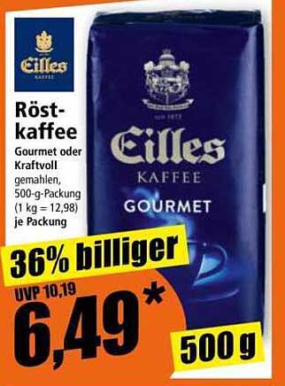 Eilles Röstkaffee Gourmet oder Kraftvoll, 500 g