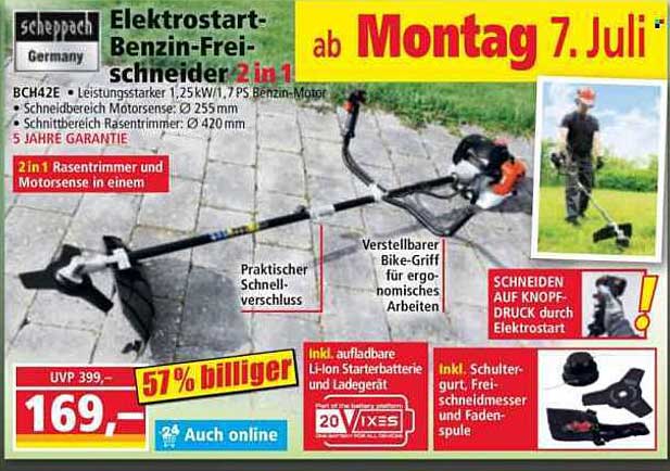 Elektrostart-Benzin-Freischneider 2 in 1