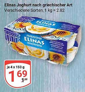 Elinas Joghurt nach griechischer Art, 4 x 150 g