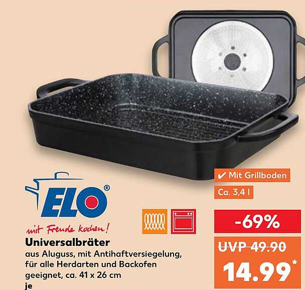 ELO Universalbräter mit Antihaftversiegelung
