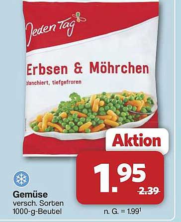Erbsen & Möhrchen – 1000-g-Beutel