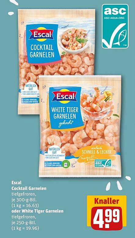 Escal Cocktail Garnelen oder White Tiger Garnelen