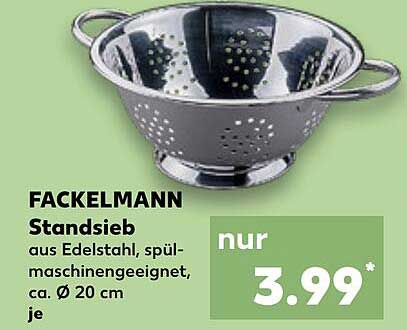 FACKELMANN Stand sieb aus Edelstahl