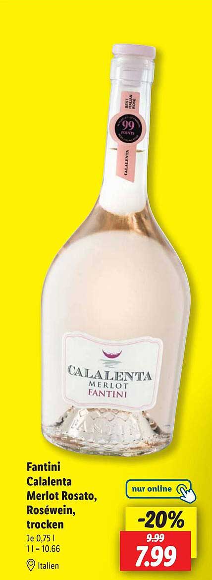 Fantini Calalenta Merlot Rosato, Roséwein, trocken