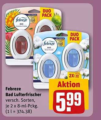 Febreze Bad Luftfrischer – Duo Pack