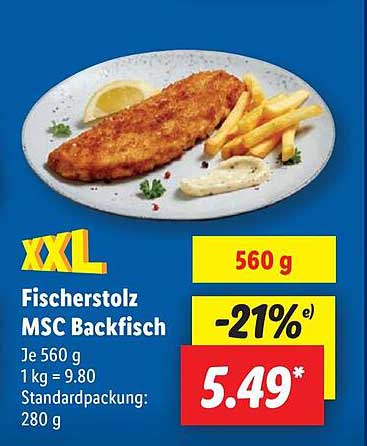 Fischerstolz MSC Backfisch 560 g